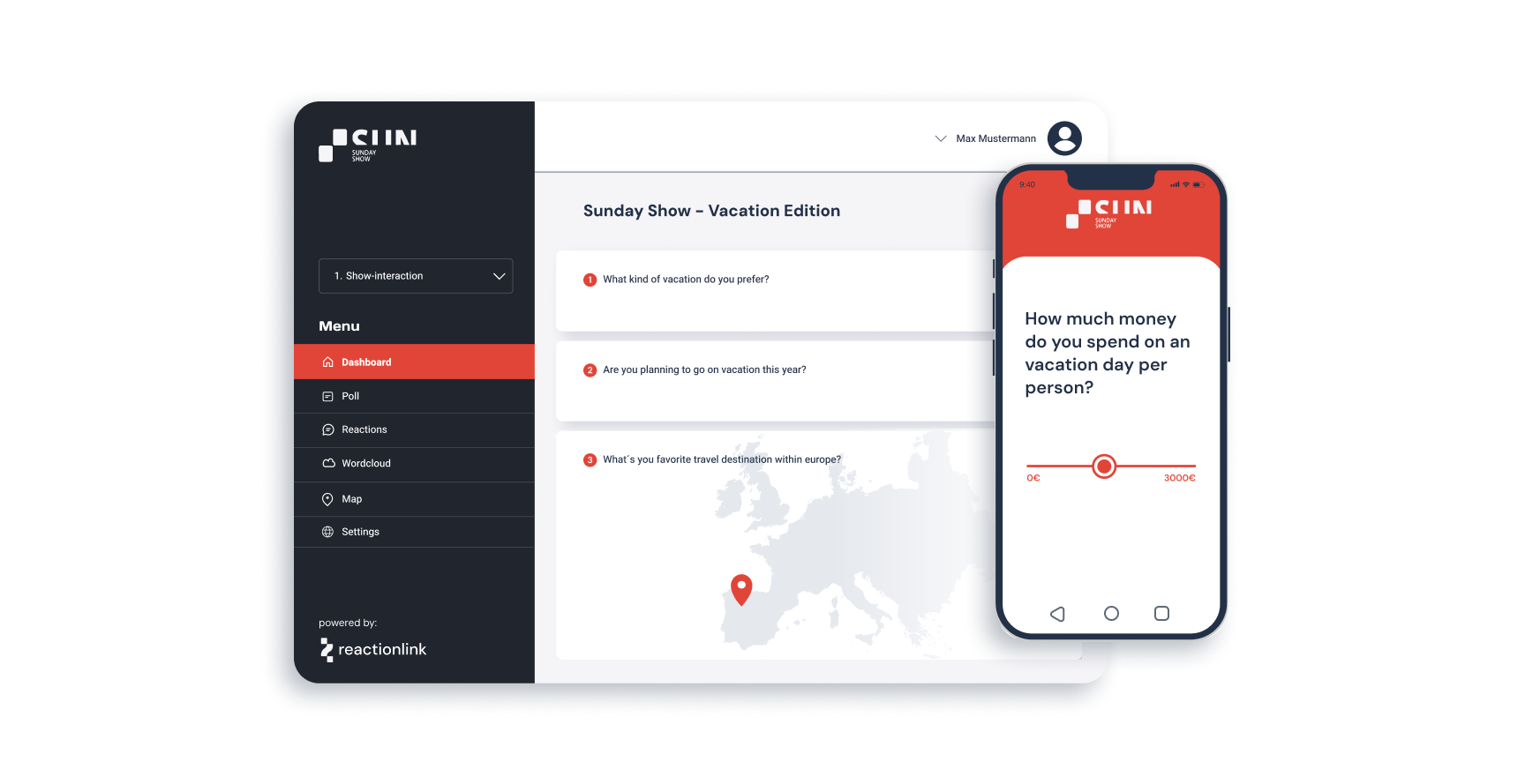 Das ReactionLink UI ist Whitelabelfähig